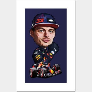 F1 Blue Tooned Posters and Art